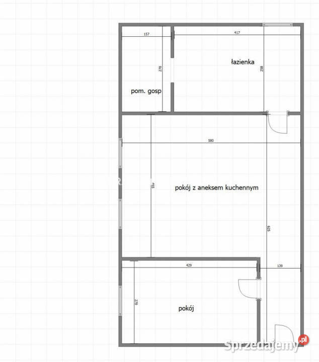 Mieszkanie 50m2 2 pokojowe Kraków Bogucianka