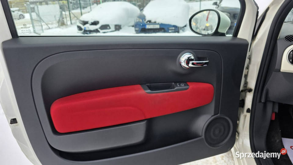 Fiat 500 ledy super stan zarejestrowany biała ABS Motoryzacja Lębork