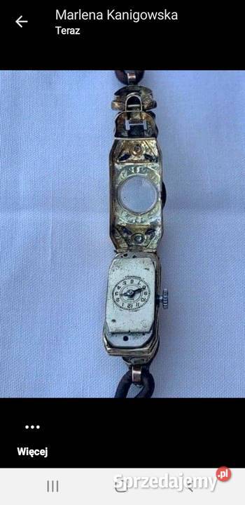 Złoty zegarek z diamentami i szafirami Szczecin