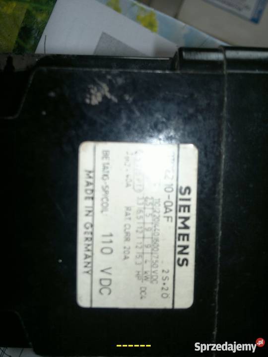 Stycznik Siemens 3TC22 100A 110V DC Ith 40A Dąbrowa Górnicza