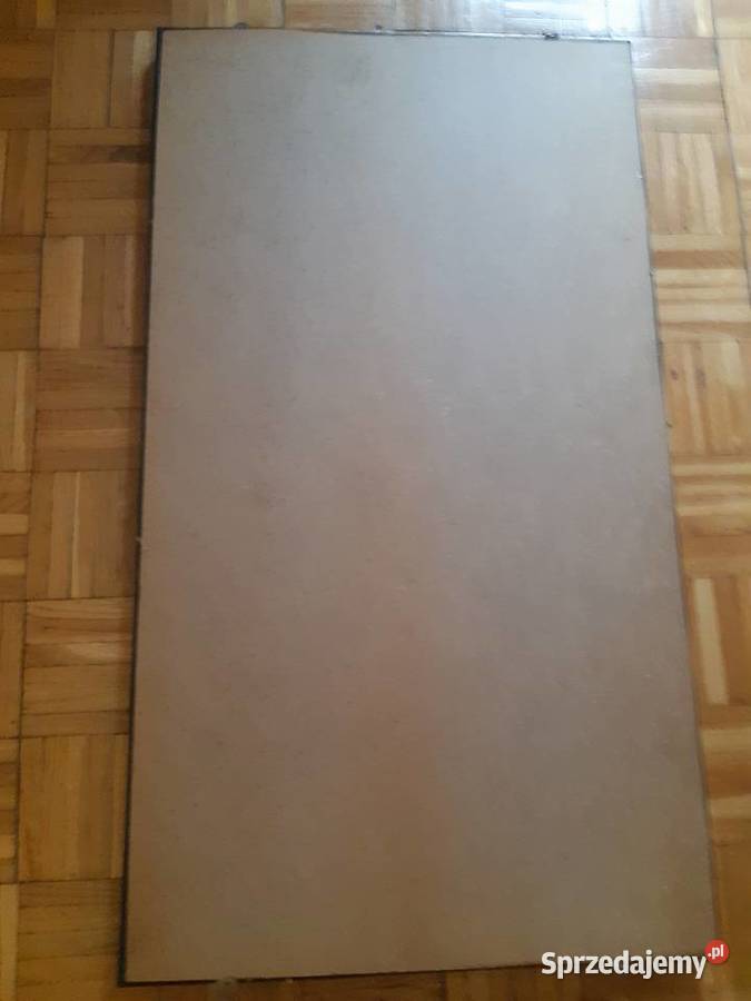 Lustro oprawione w czrną prawdziwą skórę Wyposażenie wnętrz Potulice sprzedam