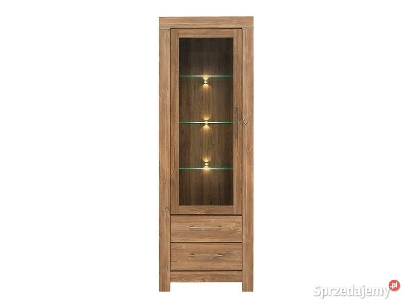 Witryna BRW Gent 68 x 42 x 200 podświetlenie Głogów
