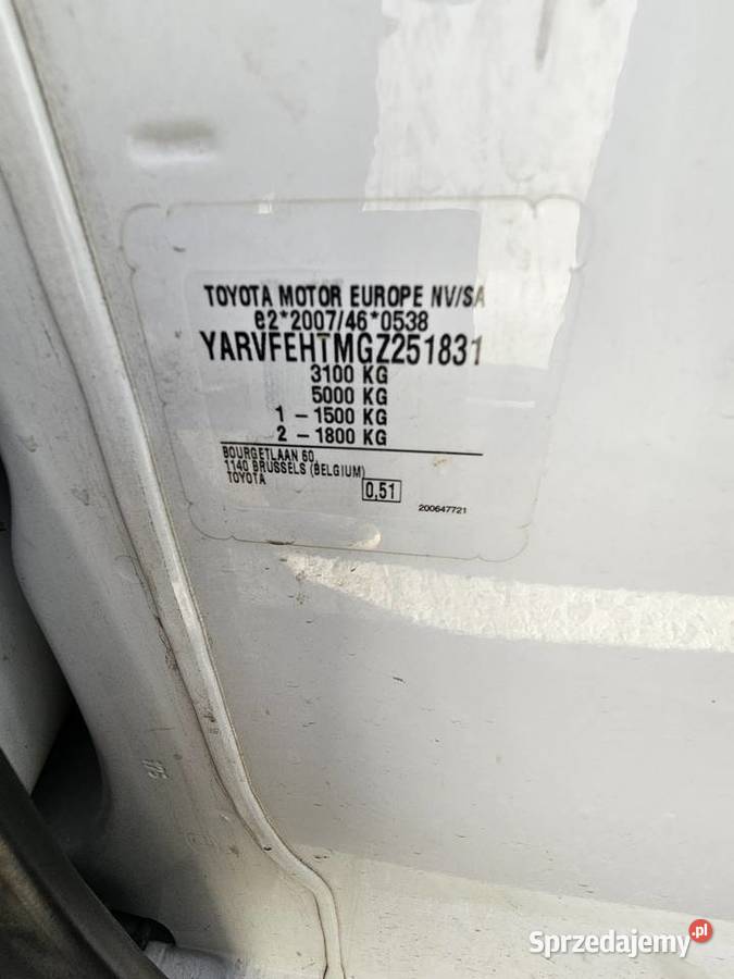 TOYOTA PROACE LONG KLIMA EURO6 70 poduszka powietrzna podkarpackie