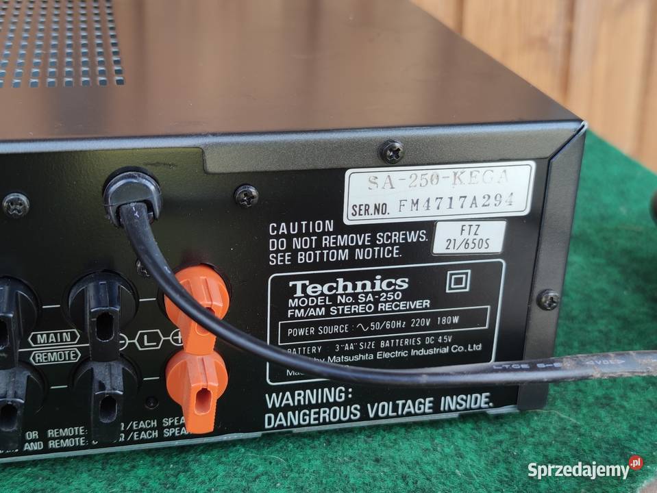 Amplituner Technics sa250 piękny vintage z 1984r Świdwin