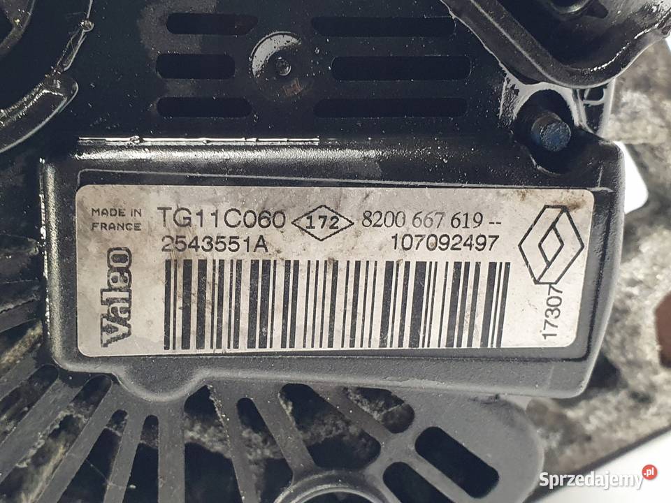 ALTERNATOR Renault Megane III Scenic III 16 16V osobowe Chełm