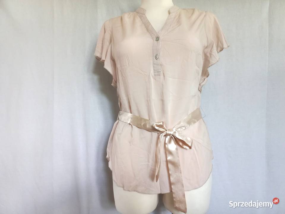 Bluzka beżowa Letnia PASEK r 38 wiskoza NOWA podlaskie Białystok