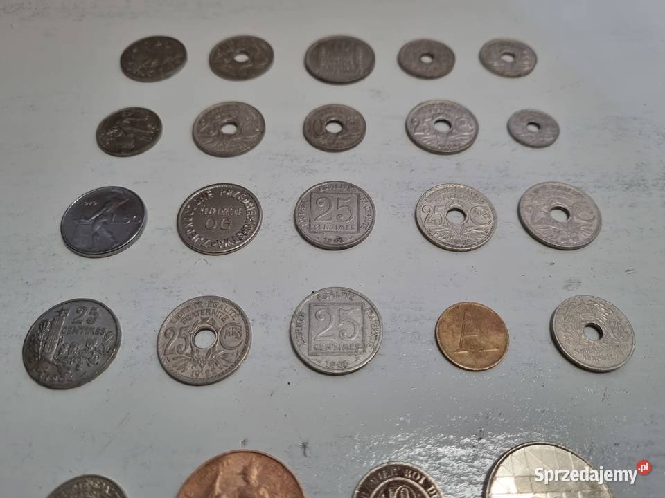 Sprzedam monety kolekcjonerskie centimes i inne Leszno sprzedam