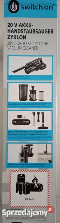 Akumulatorowy odkurzacz ręczny cyklonowy SWITCH Ełk sprzedam