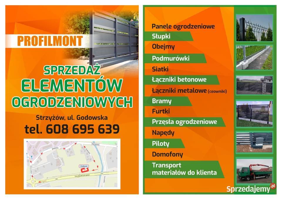 Panele ogrodzeniowe Słupki Podmurówki Akcesoria Strzyżów