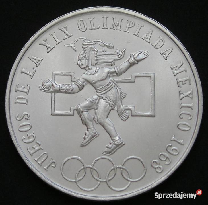 MEKSYK 25 PESOS 1968 OLIMPIADA SREBRO STAN 2 Łódź