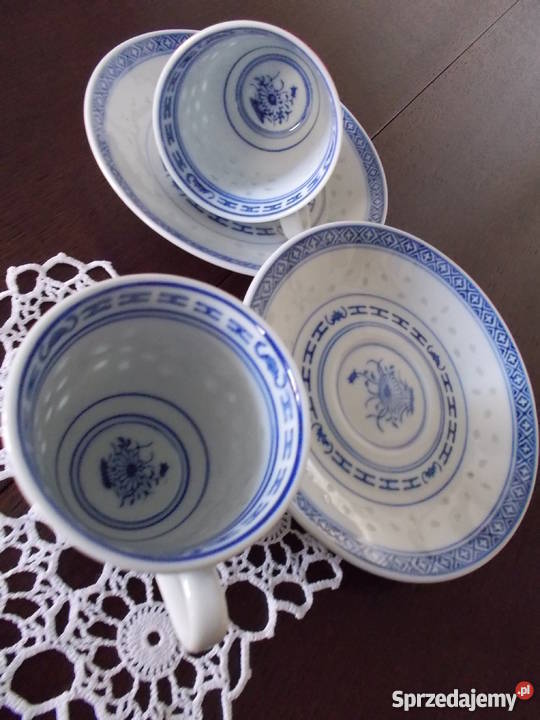 Chińska Porcelana Komplet 2 filiżanek do Kawy Antyki, Sztuka, Kolekcje Szczecin sprzedam