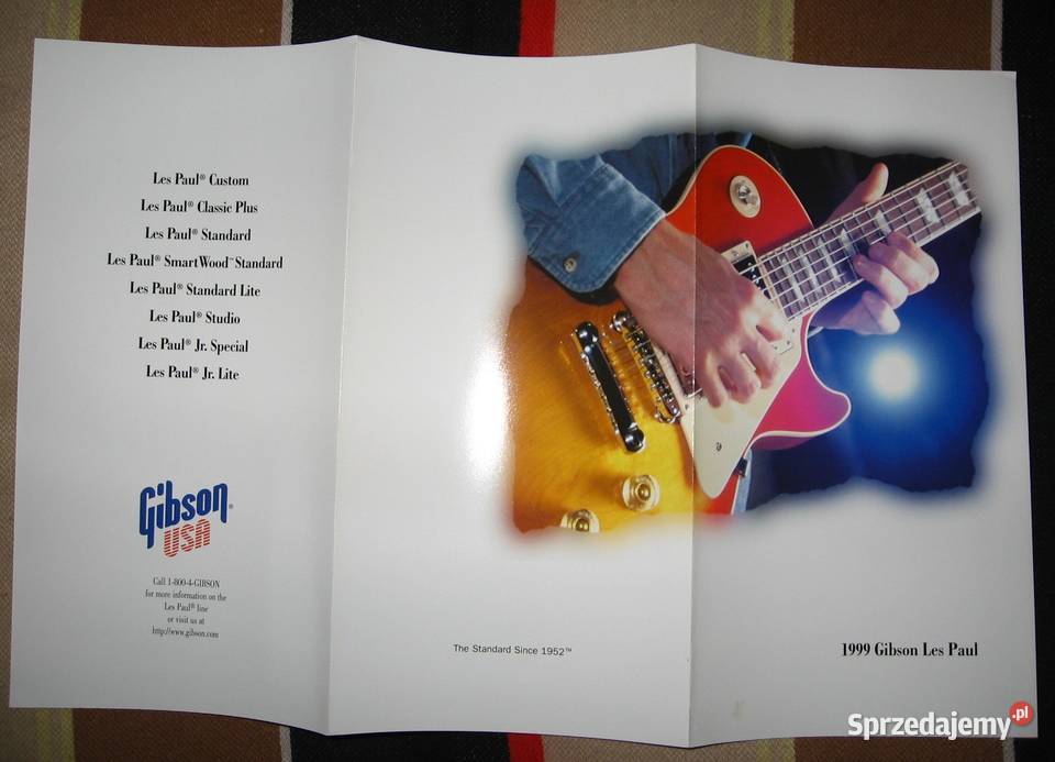 Gibson Les Paul 1999 guitar brochure broszura Kępice