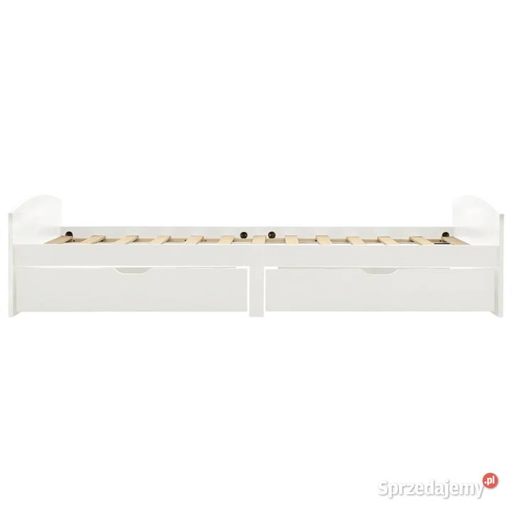 vidaXL Rama łóżka z 2 szufladami biała drewno mazowieckie Warszawa