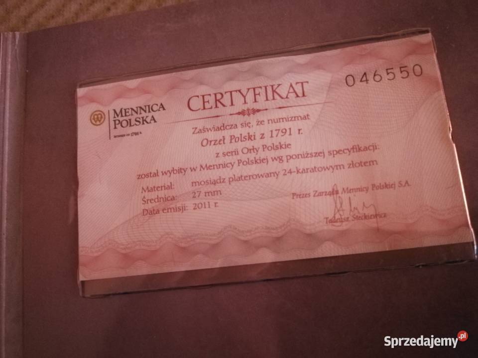 Zestaw 5 numizmatów ORŁY POLSKIE Mennica Polska Szczecin