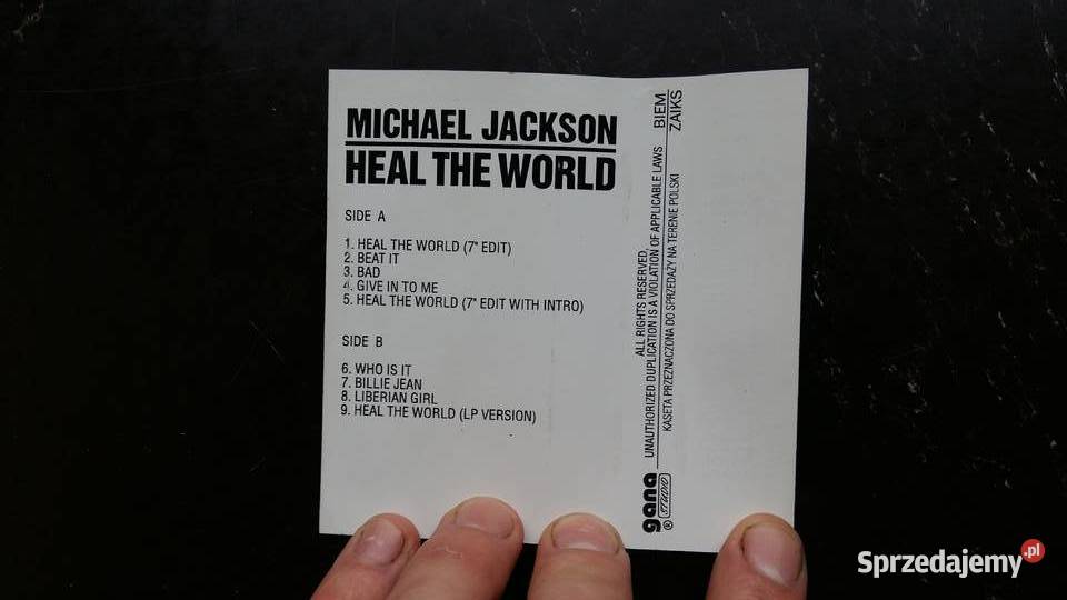 Kaseta magnetofonowa Michael Jackson Heal the kaseta Siemiatycze sprzedam