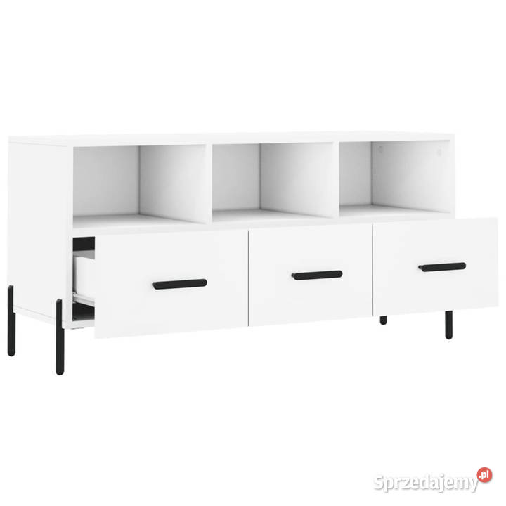 Szafka pod TV biała 102x36x50 materiał Warszawa