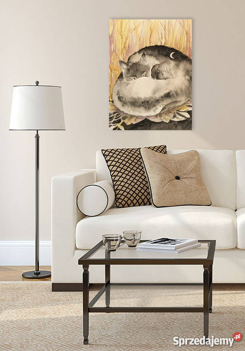 W GŁĘBI WILCZEGO SNU akwarela artystki Adriany śląskie