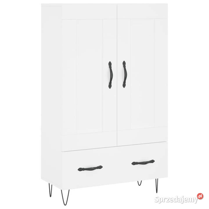 Wysoka szafka biała 695x31x115 materiał mazowieckie