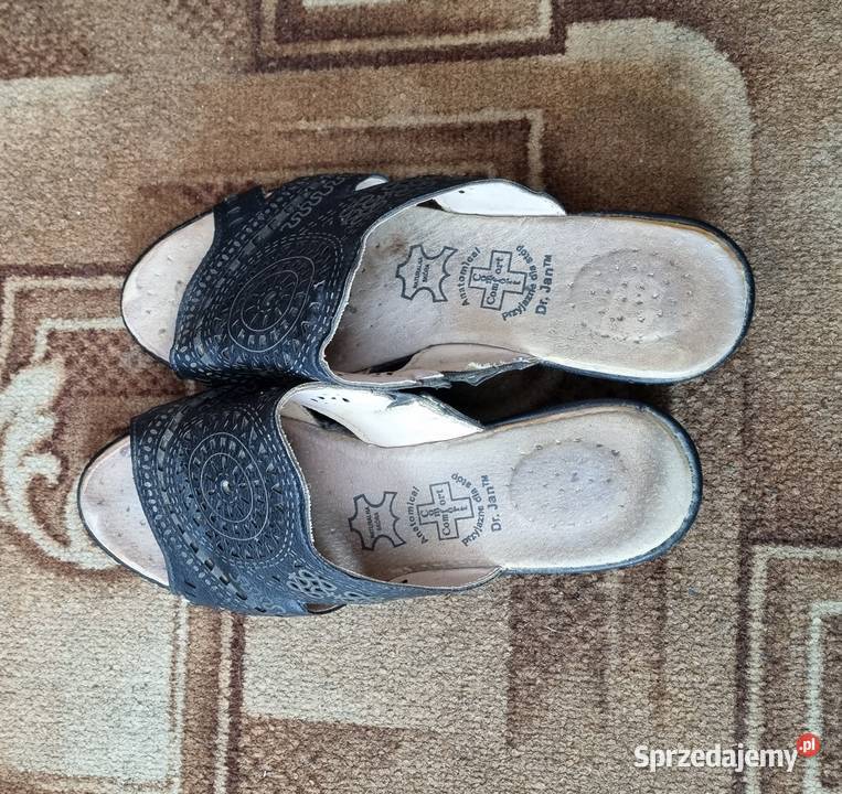 Klapki z naturalnej skóry Zabrze sprzedam