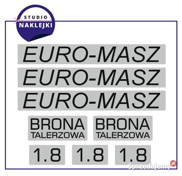 Naklejki brona talerzowa talerzówka EUROMASZ Pozostałe świętokrzyskie Łagów sprzedam