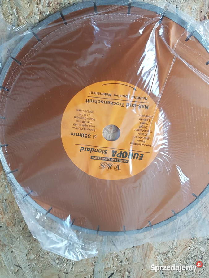 TARCZA DIAMENTOWA EUROPA STANDAR 350 MM wielkopolskie Głogowa sprzedam