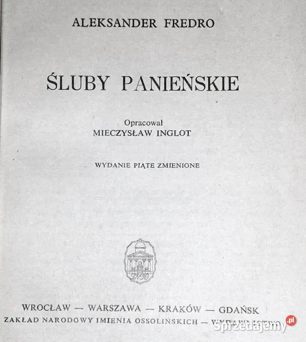 Śluby panieńskie Aleksander Fredro lubelskie Chełm