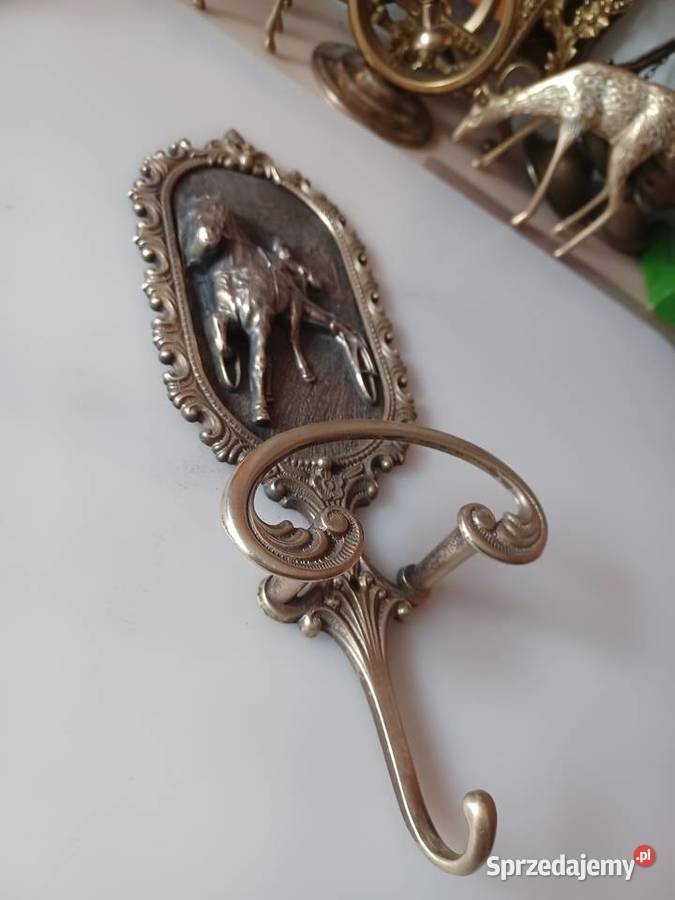 Piękny duży wieszak mosiężny wielkopolskie Poznań