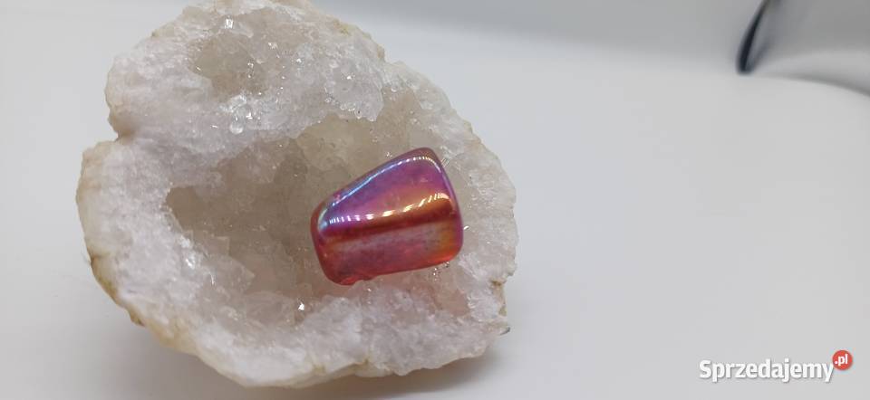 kwarc aura czerwony bryłka 26x18mm a5 Olsztyn