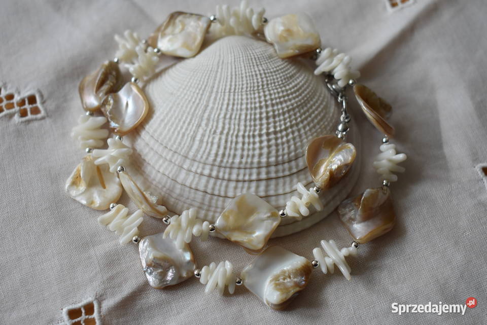 Naszyjnik masa perłowa koral Warszawa