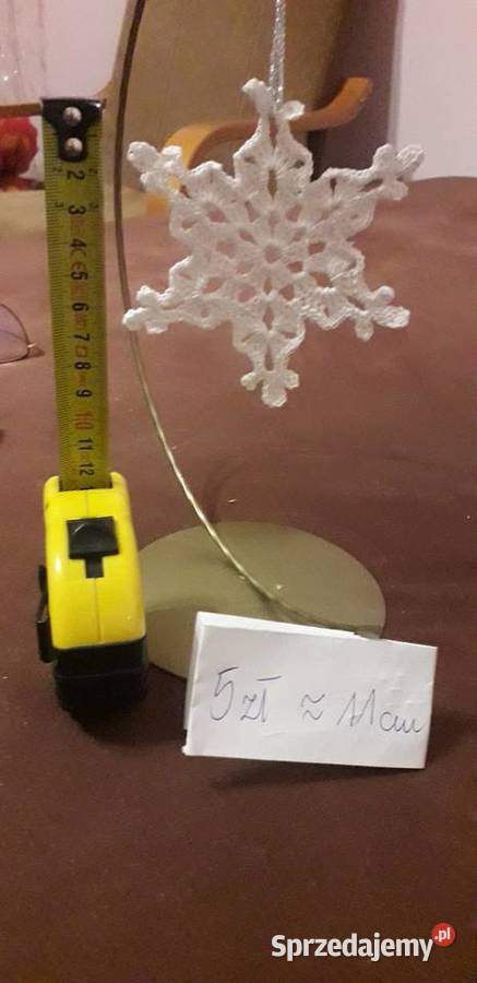 Gwiazdki śniżynki ręcznie robione na szydełku Łódź