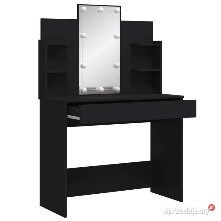 Toaletka z oświetleniem LED czarna 96x40x142 Warszawa