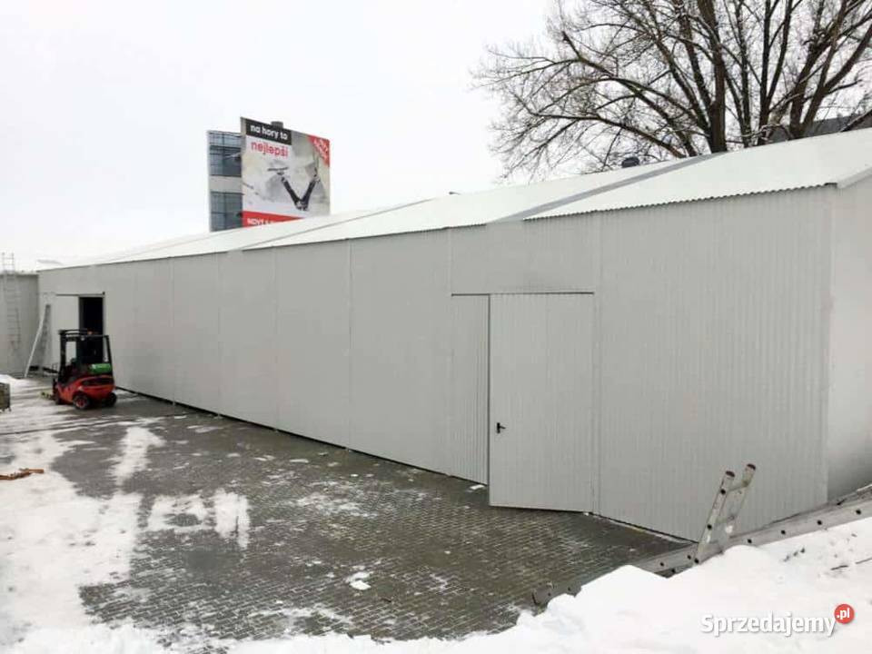 Blaszana montowana hala 1333 m biała Sprzedaż Kraków
