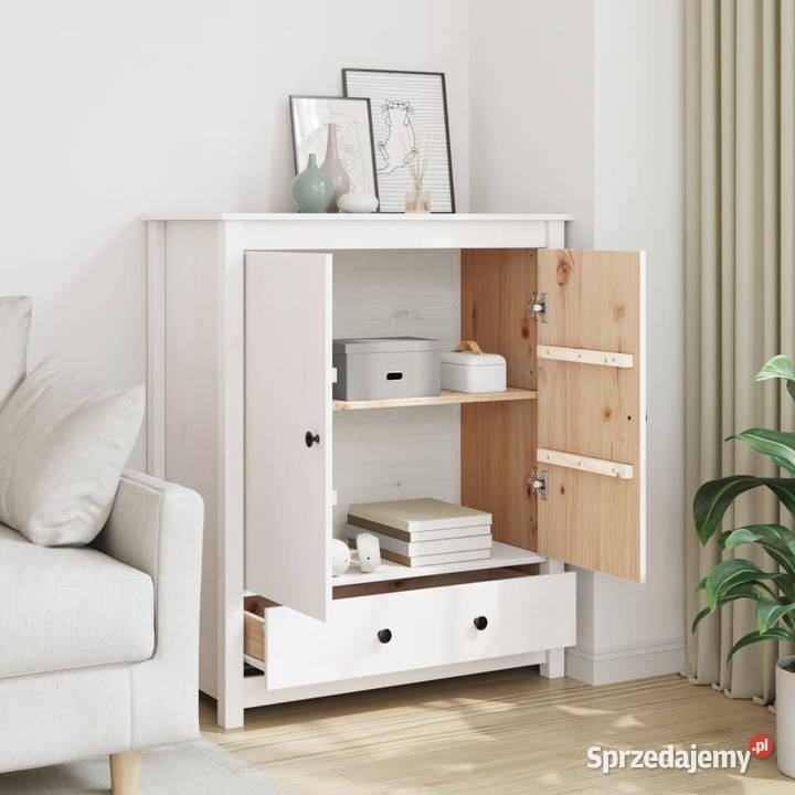 Szafka biała 83x415x100 lite drewno sosnowe Warszawa