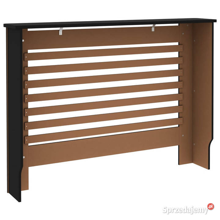Osłona na kaloryfer czarna 112x19x815 MDF
