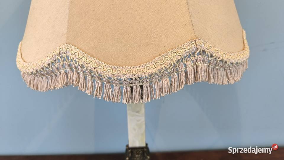 Piękna unikalna lampa mosiężna marmur Łódź sprzedam