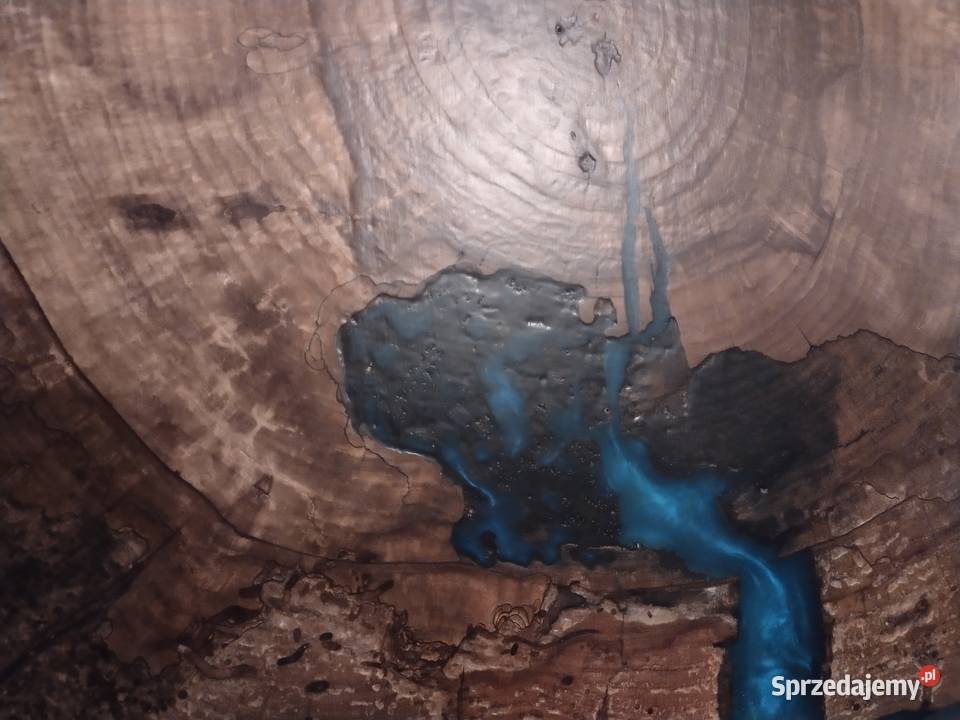 Stolik kawowy naturalne drewnożywica epoksydowa Radom