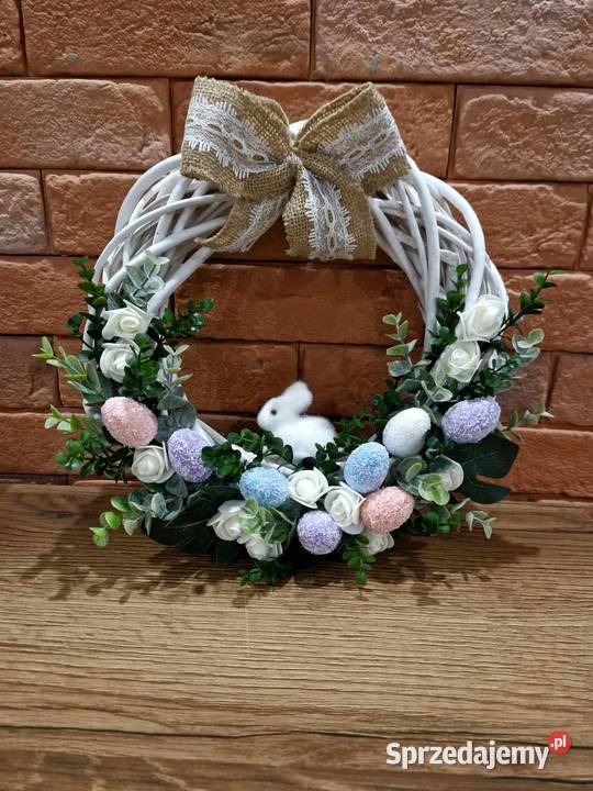 Duży stroik wielkanocny 30 koło Wyposażenie wnętrz Pabianice