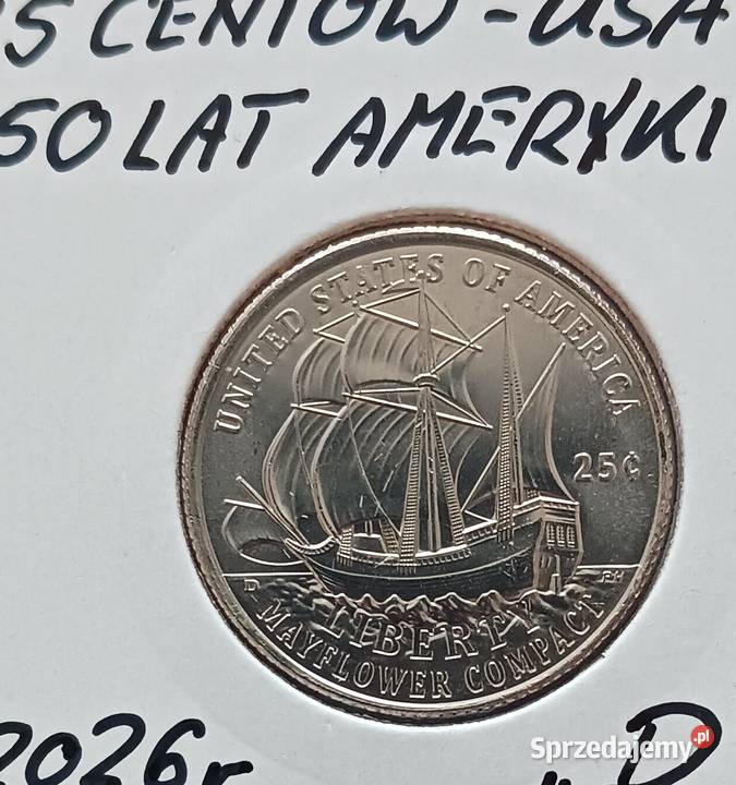 25 centów USA 2026 250 lat Niepodległości wielkopolskie