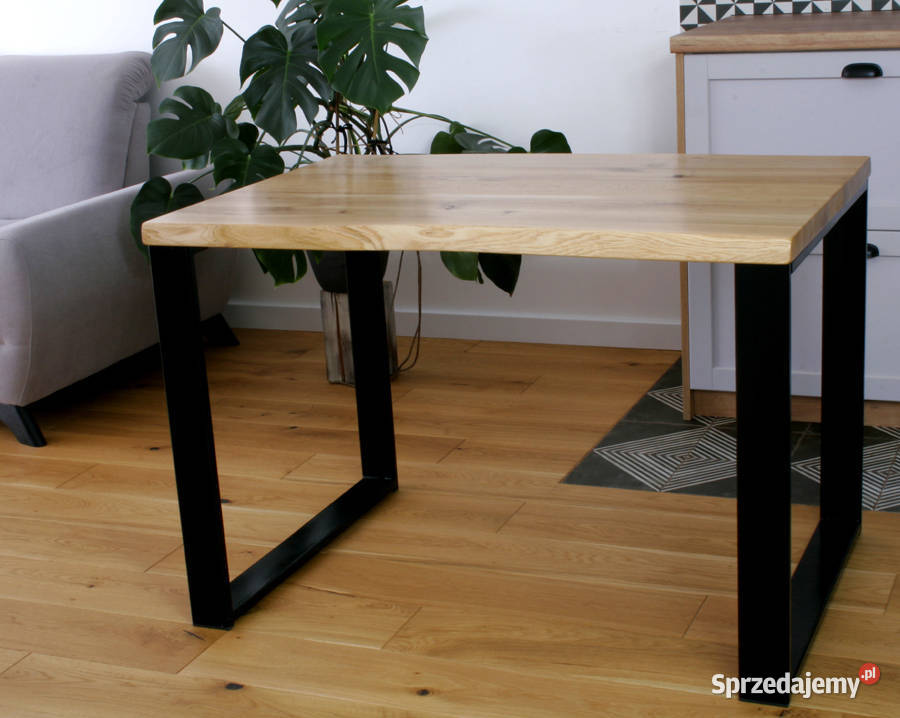 Stół dębowy na metalowych nogach styl loft 78cm Stoły Gdańsk sprzedam