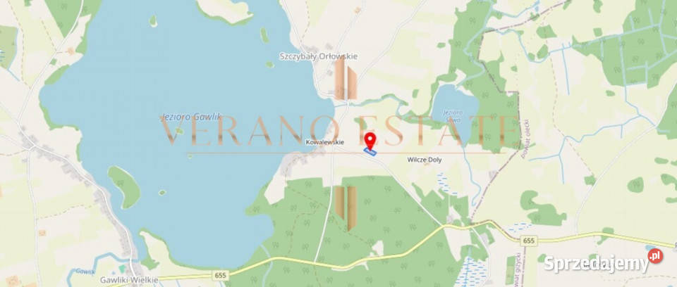 300 m jeziora działka 3071 m2 Media w drodze rolna Szczybały Orłowskie