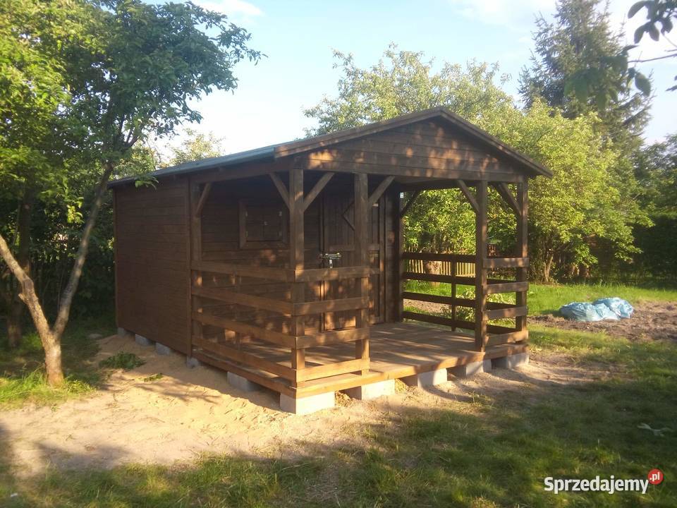 Domek ogrodowy narzędziowy z tarasem 3x3 plus Domki narzędziowe Głogów