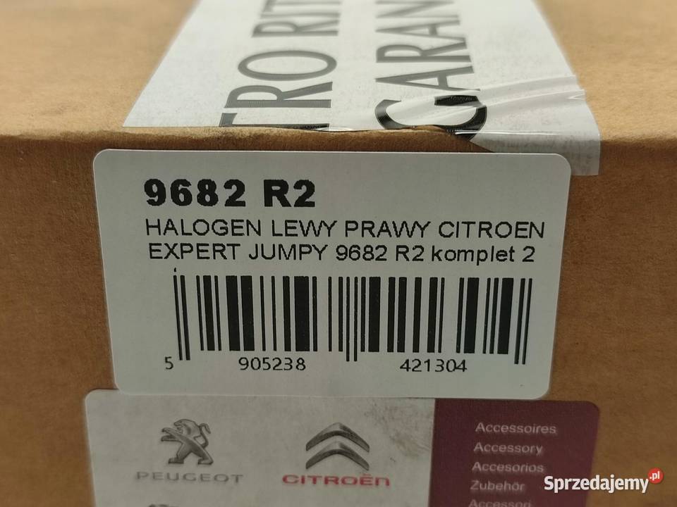 HALOGEN 2 LEWY PRAWY PEUGEOT 1007 20052010 Oświetlenie