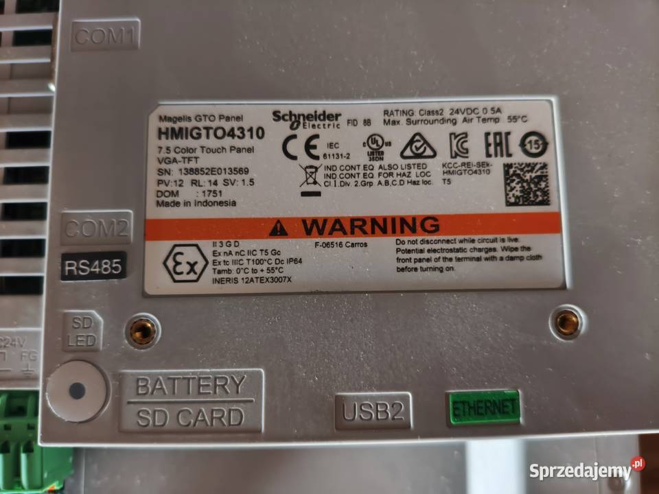 Panel HMI Schneider HMI gto430