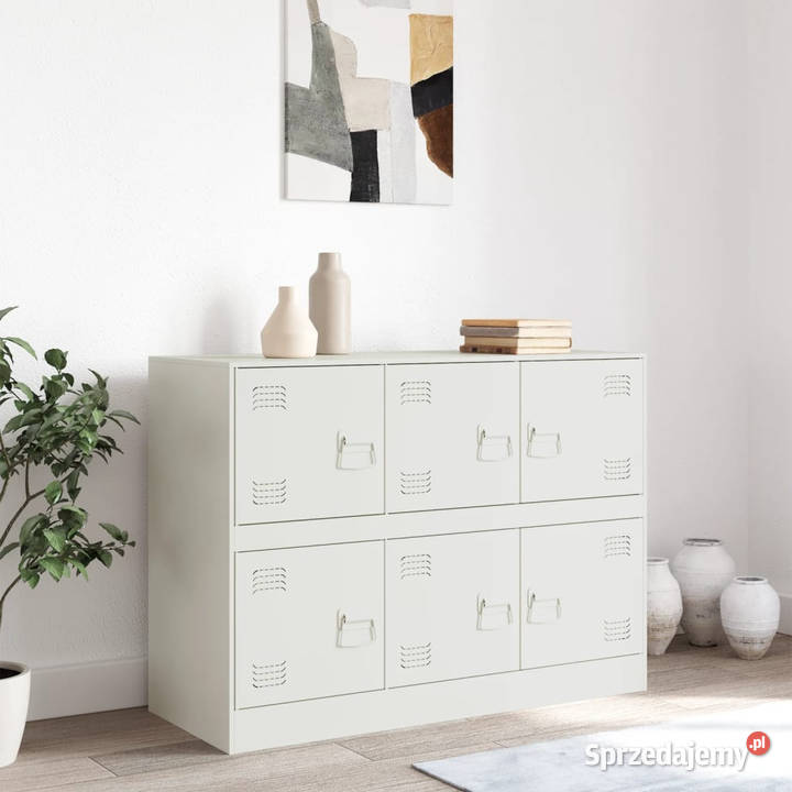 Szafka boczna biała 99x39x73 stal WM841798 Warszawa