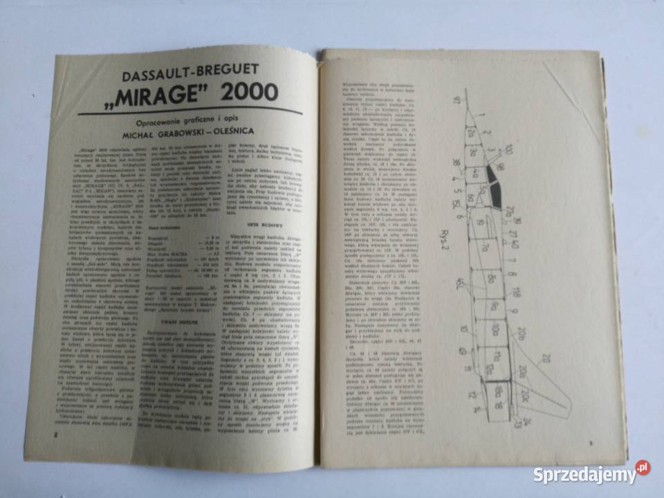Mały Modelarz 891990 Samolot Mirage 2000 Modelarstwo Dąbrowa Górnicza