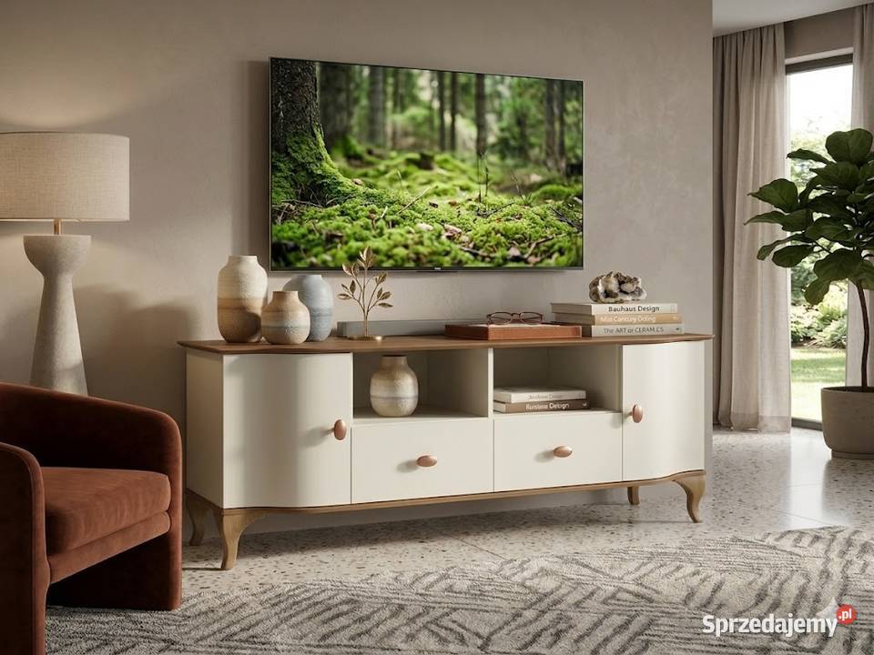 Komoda gięta lakierowana z elementami litego 50cm Radomsko