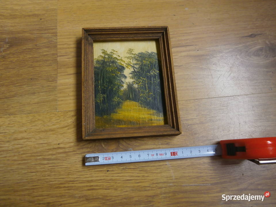 Obrazek malowany w ramce 14x11 rękodzieło Łódź