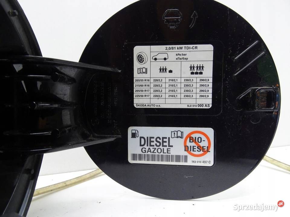 KLAPKA WLEWU PALIWA KOREK 5L6809702 SKODA YETI