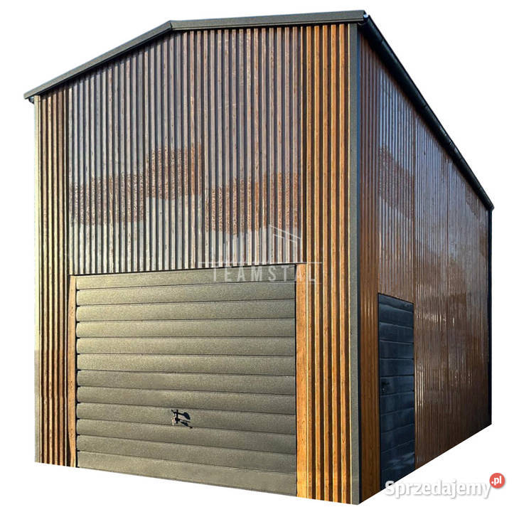 Hala blaszana Garaż 5x6m brama uchylna drzwi pomorskie Kwidzyn