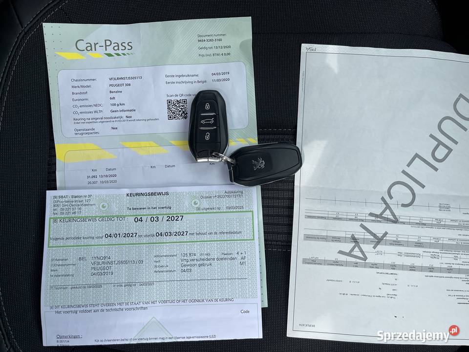 Peugeot 308 2019 r 133000 12Benzyna 130 Płock